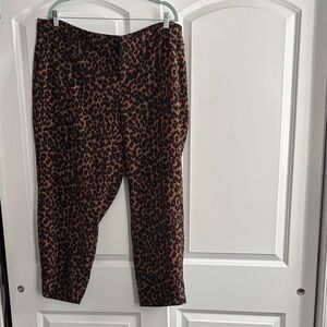 Old Navy Brown and Black Leopard Print Pants